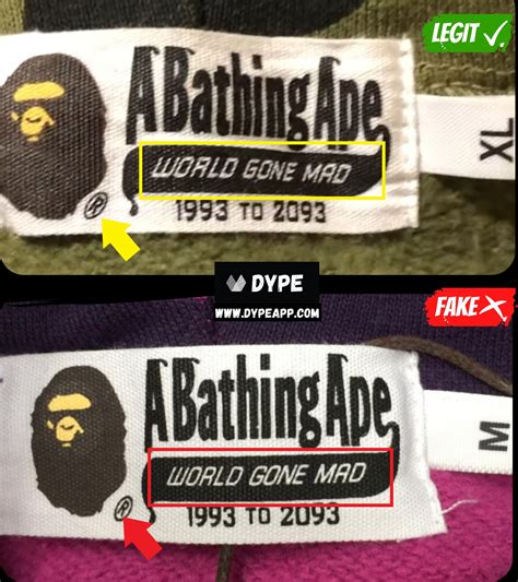 real bape tags